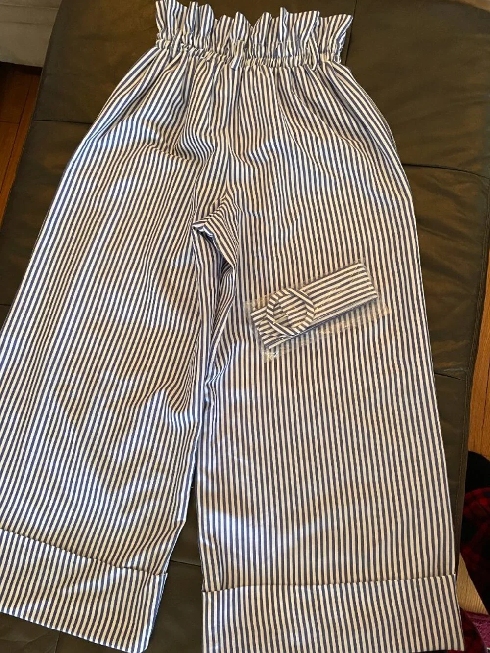 Two-Tuck Pants, NICE CLAUP Tokyo High Waist Wide Leg Pleated Trousers, F (S) - Picture 3 of 16